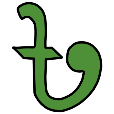 a green taka symbol